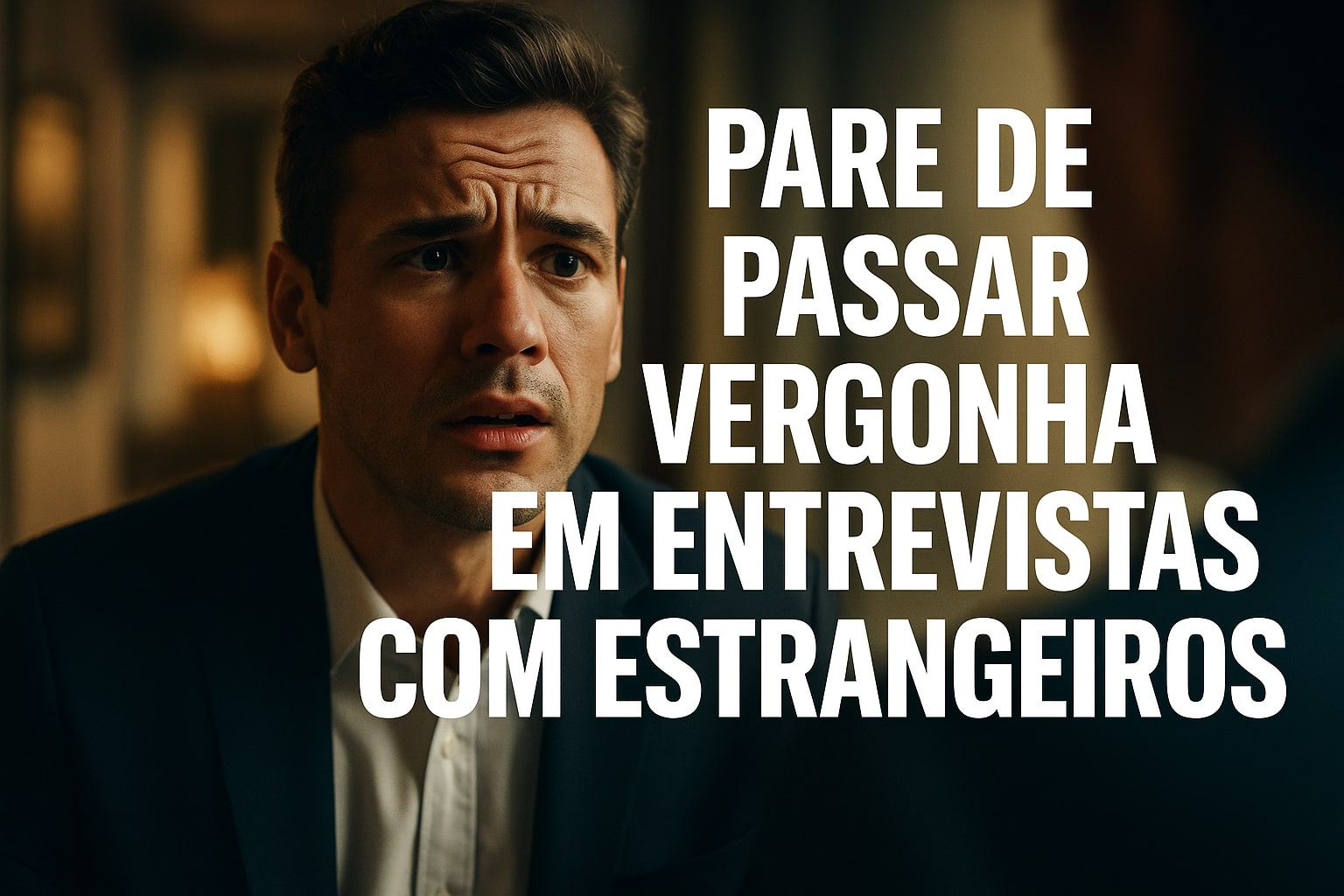 Brasileiro em entrevista internacional cometendo gafes culturais que custam a vaga