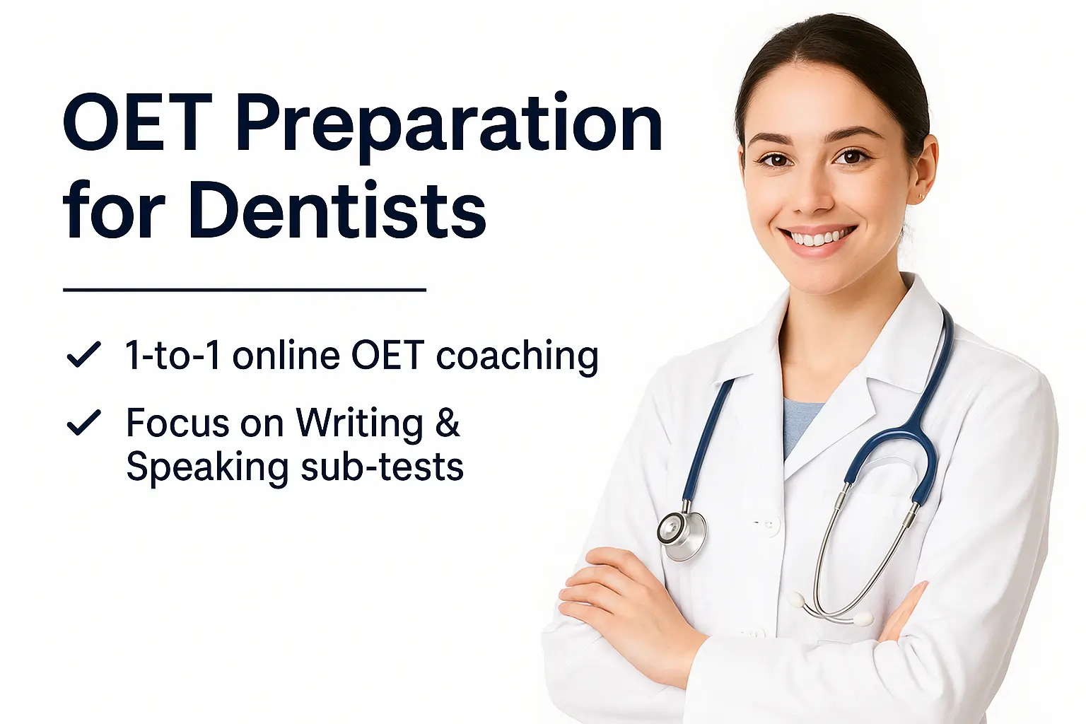 Dentist preparing for the OET exam to work in the UAE